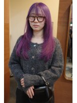 チャプター 問屋町(chapter)&nbsp;髪質改善顔まわりレイヤーカットワインレッドダブルカラー韓国