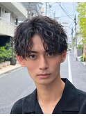 MEN’S HAIR/波巻きツイストスパイラル/リバースセンター