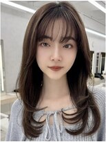 ロエ 元町店(Loe)&nbsp;元町レイヤーカット韓国ダブルカラー顔周り前髪カットボブ