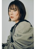 リノ 寺田町南口店(rino)&nbsp;黒髪/切りっぱなしボブ/ぱっつんボブ/外ハネボブ/レイヤーボブ