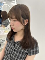 コア プラス 立川(COA PLUS)&nbsp;レイヤーカット　顔周りカット　ブリーチなしカラー　オリーブ