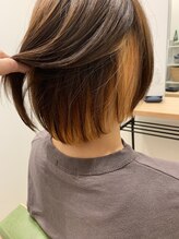 ヘアーベース(Hair Base) ボブ×インナーオレンジカラー