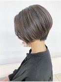 前下がり/ショートボブ/シークレットハイライト/30代/40代/白髪