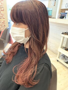 クレン 真嘉比店(Cre'ne) ピンクふんわりカラー