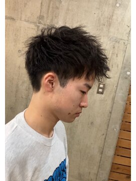 ヘアカロン(Hair CALON) メンズカットツイストスパイラルパーマツーブロック