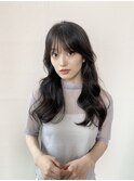 コテ巻き風パーマ/韓国風パーマ/ブラウンカラー[池袋駅]