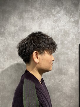 スピン 本八幡(SPIN) ベリーショート/ダークアッシュ/ニュアンスパーマ/韓国マッシュ