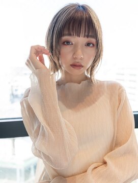 ケアリー 浦和美園(Carelly) 大人かわいい前髪セシルカットココアブラウンフリンジウェーブ