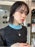 ボブロブダークブラウンブリーチなし縮毛矯正ストレートパーマ