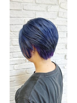 クオリス 赤塚店(QUALIS) 20代30代大人可愛い透明感★ネイビー＆パープルイヤリングカラー