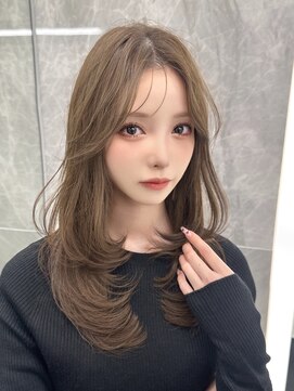 マウル 栄(MAEUL) 似合わせ小顔レイヤーカット　　ココアベージュ