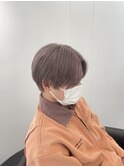 【メンズ】センターパート×ミルクティーベージュ