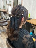 ふんんわりハーフアップ