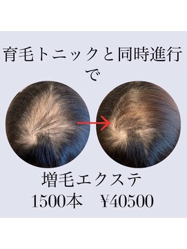 増毛エクステ専門店 エクステルーム 渋谷店(exteroom) エアエク増毛エクステヘアループ★1500本！トップのボリュームUP