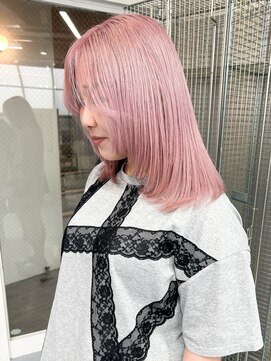 カシェル(cashel) ペールピンク ピンクベージュ ピンク ブリーチ ダブルカラー