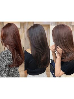 【天王寺1分】透明感◎白髪染め【カット+グレイカラー+超音波oggiotto◎\7800】ロング料金0円◎1対1担当