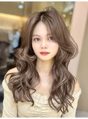 暗めカラー/韓国風巻き/レイヤーカット/髪質改善/縮毛矯正/池袋