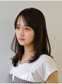 髪質改善レイヤーカット前髪カット顔周りレイヤー暗めカラー銀座
