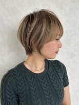 グラム 呉羽店(gram)&nbsp;小顔レイヤーショート×透明感ベージュ