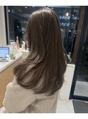ブリーチ無しダブルカラー　オリーブベージュ
