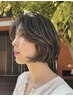 【白髪ぼかし】ベースカラーをしない地毛ハイライト+カット+Tr