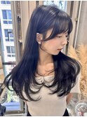 20代30代40代大人女性くびれレイヤーカット艶髪ブルーブラック