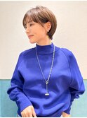 ハンサムショート/丸みショートボブ/20代30代40代50代/顔周り