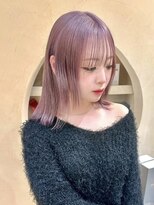 ヒビヲ 天神警固(HIBIO)&nbsp;レイヤーボブ切りっぱなしボブショートボブブリーチダブルカラー