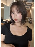 外ハネボブ×オリーブベージュ