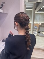 エムサロン 前橋川原(emusalon)&nbsp;お呼ばれアレンジ 編みおろし