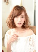 大人かわいい 伸ばしかけ 小顔 ふわミディ