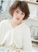 ■mod's上尾102★■ふわくしゅ☆くせ毛風アシンメトリーボブ