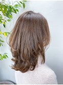 【大人カジュアル】さりげない外ハネが可愛い