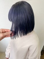 ジェム(GEM)&nbsp;ネイビーカラー/切りっぱなしボブ/
