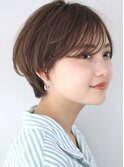 前髪長めショート　 丸みショート　小顔　マッシュショート　