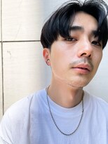 サロンドミルク 新百合ヶ丘店(salon de MiLK)&nbsp;爽やか黒髪センターパート【新百合ヶ丘/メンズ/メンズパーマ】