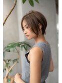 大人かわいい前下がりショートボブ/小顔/20代30代