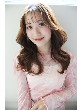 フィガロ ミリー 北生駒店(Figaro Mily) 長めシースルーバング×セミロング