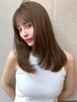 ユーフォリア 銀座(Euphoria)&nbsp;オリーブベージュ　透明感カラー　ブリーチなしカラー　艶髪