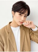 爽やかメンズ☆ビジネスショートマッシュ黒髪透明感カラー