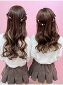【ヘアセット】ハーフツイン/カジュアルアレンジ/梅田駅