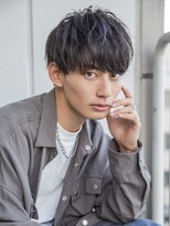 シティ(CITY) 小久保styleフェザーパーマグレーブルーカラー刈り上げショート