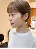 マッシュショート丸みショートボブくびれショート金髪ショート