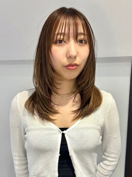 トレス(TRESS) 透明感ブラウン#オリーブブラウン#レイヤー#前髪カット#韓国風