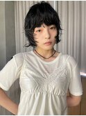 パラッとした無造作パーマ