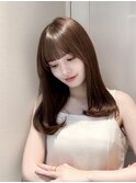 ◯ オリーブグレー/韓国/レイヤーカット/髪質改善/縮毛矯正/札幌