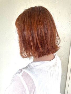 ルプラ トリコ(le-pla trico) 外ハネボブのオレンジカラー