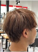 アッシュブラウンゆるふわマッシュ