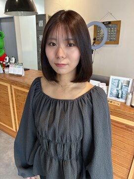 ナンバー(number+) 20代30代大人かわいいボブアッシュブラウン