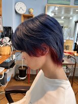 アン ブリーチ(UN BLEACH)&nbsp;【推しカラー】インナーレッド×ネイビーブルー